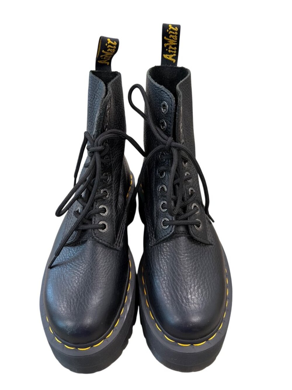 Dr. Martens 1460 Max Pisa Black Leather Platform Boots Womens US 7 / EU 38 - Picture 4 of 10